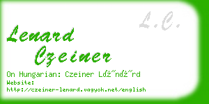 lenard czeiner business card